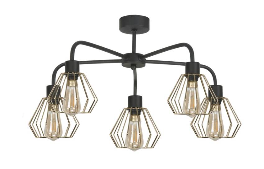 Plafon sufitowy industrialny loft czarny MARIS 13-830