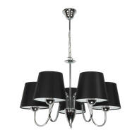 Lampa wisząca chromowa z abażur biały DAGMA NEGRO 14-739