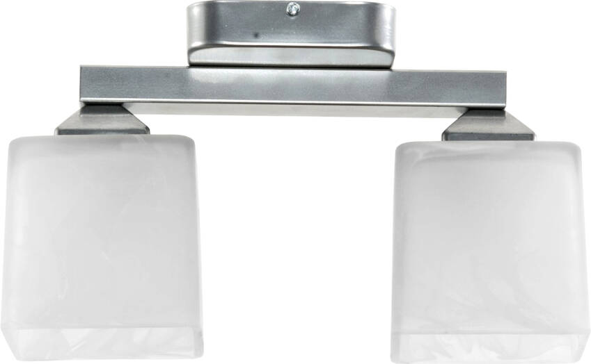 Plafon sufitowy srebny klosz biały KARO SILVER 11-468