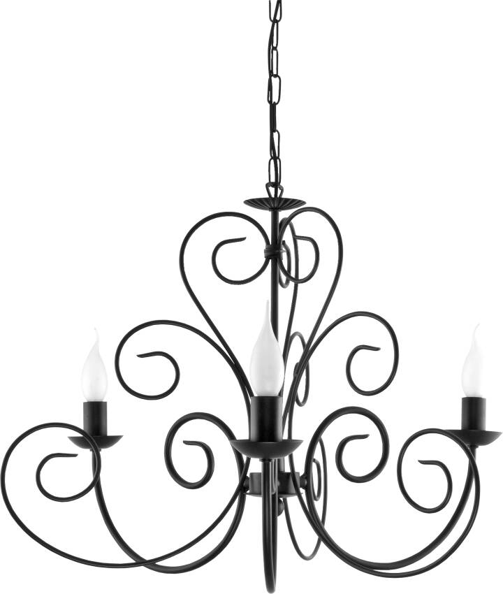 Lampa wisząca sufitowa świecznik czarna HEKTOR 10-342