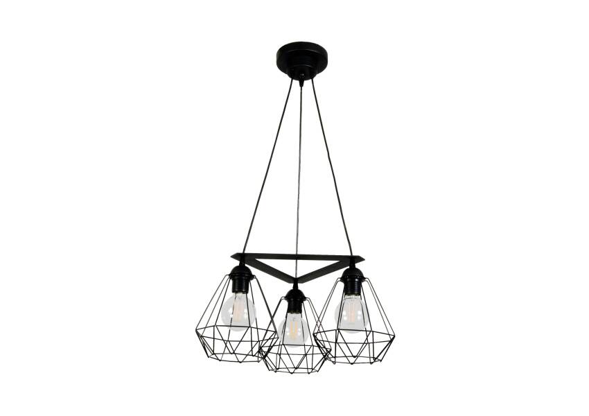 Lampa wisząca sufitowa industrialna loft czarna GORIA 14-332