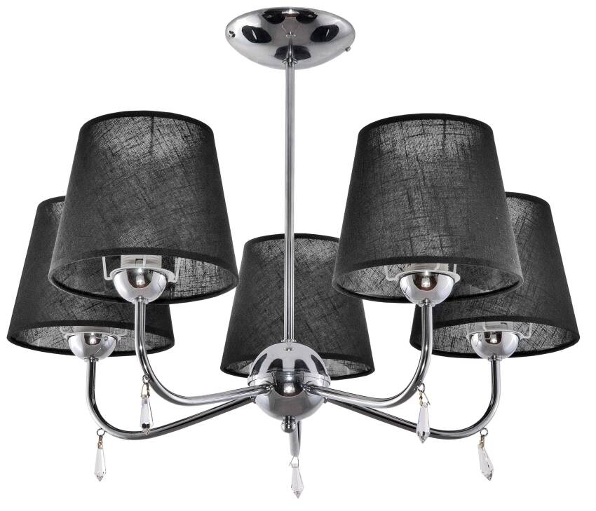 Lampa wisząca sufitowa chromowana BRIGIT NEGRO 11-240