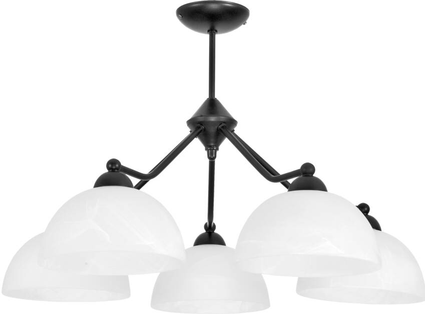Plafon sufitowy czarny klosz biały IVO NEGRO 12-360