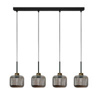 LAMPA SUFITOWA WISZĄCA CZARNA KLOSZ SZKLANY GRAFIT KORN 14-971