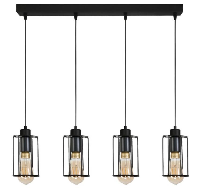 Lampa, wisząca, sufitowa, industrialna, loft, czarna, INGRID, 14-351