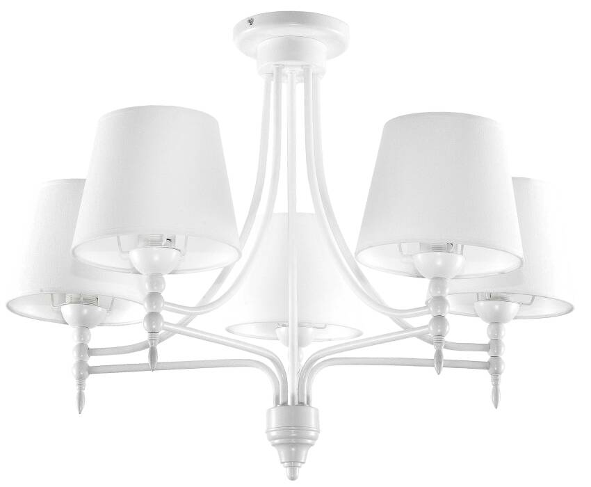 Lampa wisząca sufitowa biała abażur biały ARTURO BIANCO 11-840