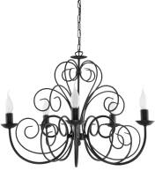 Lampa wisząca sufitowa świecznik czarna HEKTOR 10-340