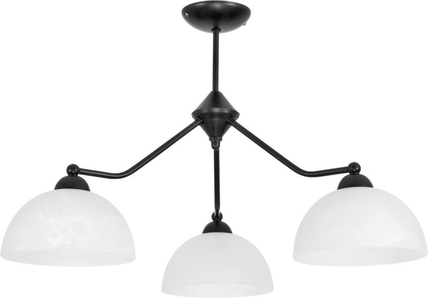 Plafon sufitowy czarny klosz biały IVO NEGRO 12-362