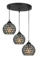 PLAFON SUFITOWY CZARNY SZKLANY KLOSZ E27 LED KLAUDIA 13-721