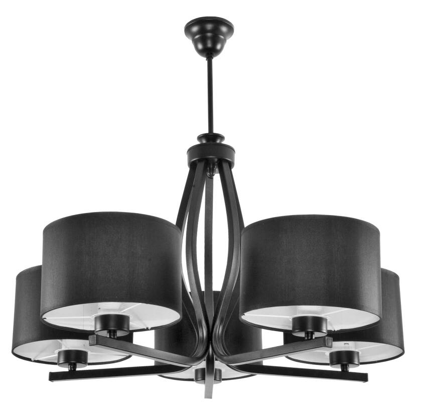 Plafon sufitowy czarny abażur czarny HILDA NEGRO 11-530