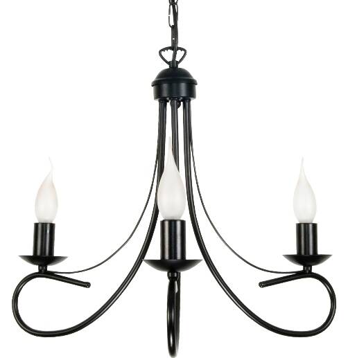 Lampa wisząca żyrandol świecznik czarna MAGMA 13-932