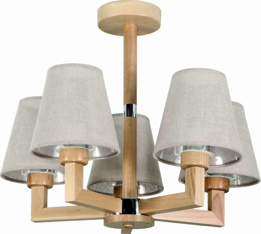 Lampa wisząca sufitowa abażur coffe JURIS NATURALNY 12-080