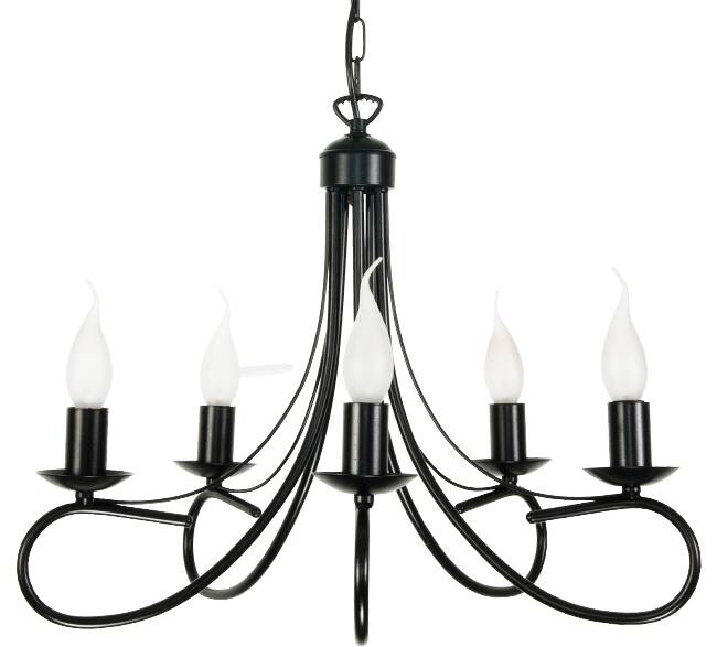 Lampa wisząca żyrandol świecznik czarna  MAGMA 13-930