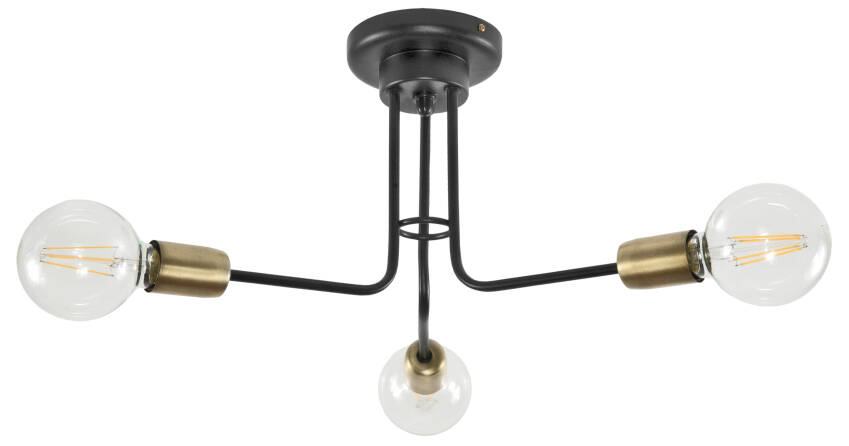 Plafon sufitowy industrialny loft czarny FRIDA MIX 12-102