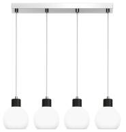 Lampa wisząca sufitowa chrom klosz biały MOKA 14-111