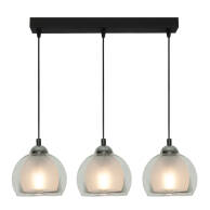 Lampa wisząca czarna nowoczesna klosz szklany BENARIVO 14-482