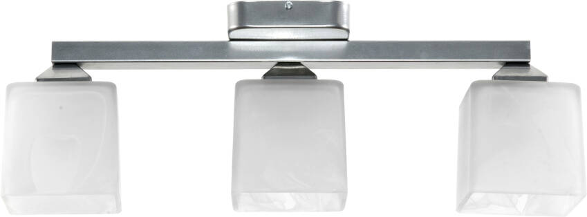 Plafon sufitowy srebny klosz biały KARO SILVER 11-462