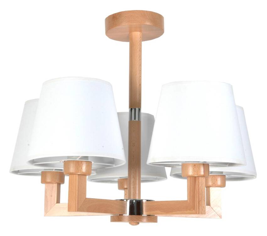 Lampa wisząca sufitowa abażur biały JURIS NAT 10-400