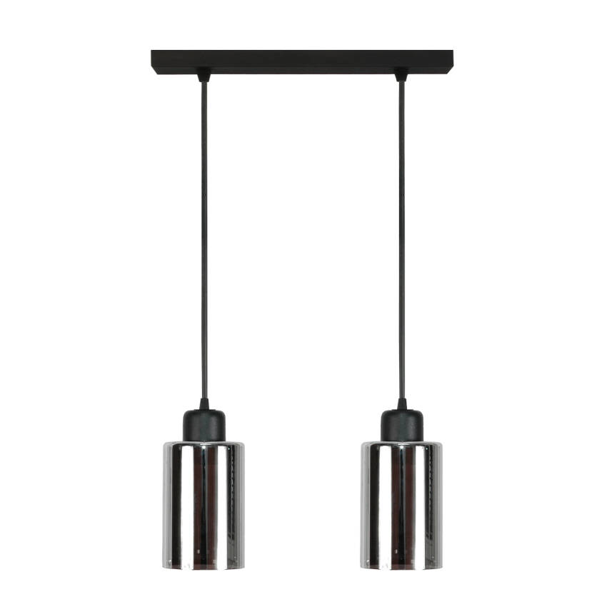 LAMPA SUFITOWA WISZĄCA CZARNA KLOSZ SZKLANY GRAFIT LOYD SV 15-578
