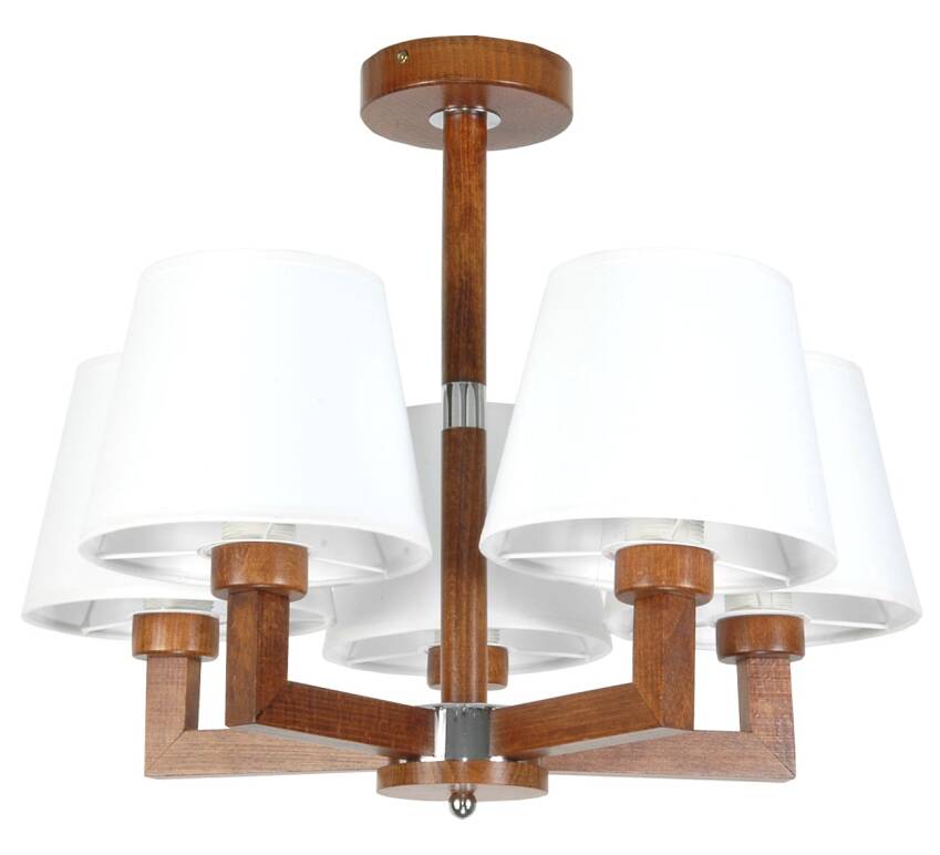 Lampa wisząca sufitowa abażur biały JURIS ANTYK 10-390