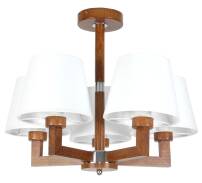 Lampa wisząca sufitowa abażur biały JURIS ANTYK 10-390