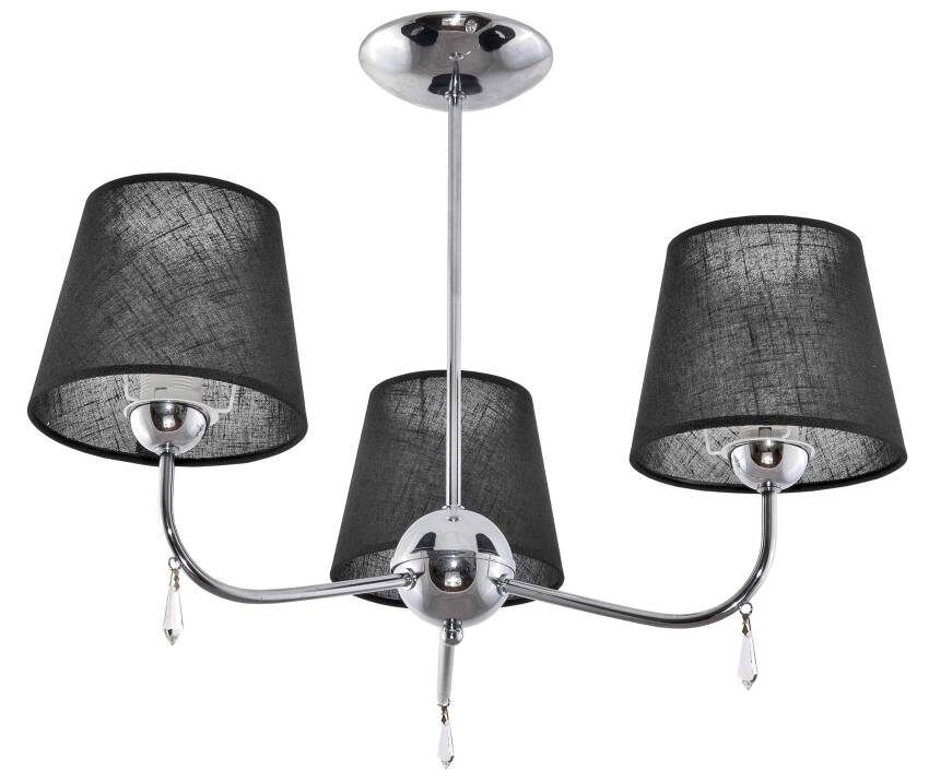 Lampa wisząca sufitowa chromowana BRIGIT NEGRO 11-242