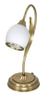 Lampa stołowa patyna klosz biały MARKOS BIAŁY 116B