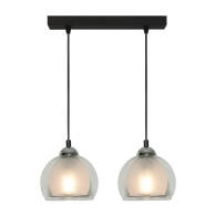 Lampa wisząca czarna nowoczesna klosz szklany BENARIVO 14-488