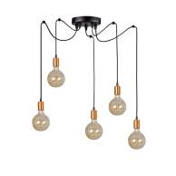 Lampa wisząca sufitowa industrialna loft czarna  SPIDER 14-389