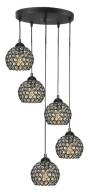 PLAFON SUFITOWY CZARNY SZKLANY KLOSZ E27 LED KLAUDIA 13-729