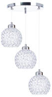 Lampa wisząca sufitowa chrom klosz kryształki JUTA 14-067