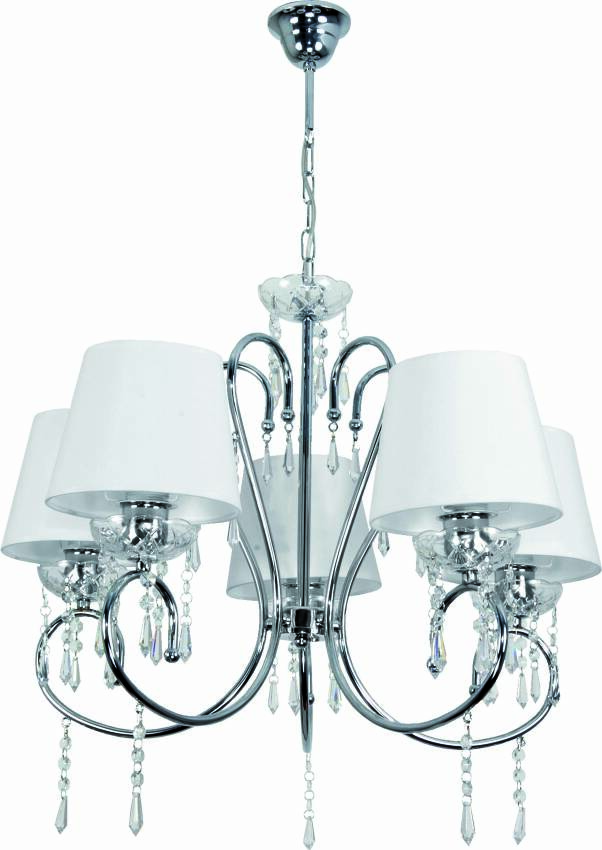Lampa wisząca sufitowa chromowana z kryształkami NOLA BIANCO 12-380