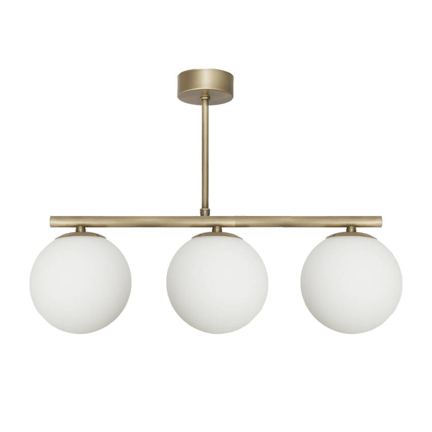 LAMPA WISZĄCA SUFITOWA ŻYRANDOL SZKLANE KLOSZE KULE E14 LED TITAN PATINA 14-909