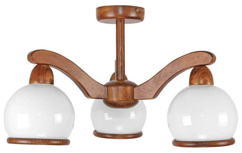 Lampa wisząca drewniana z kloszami CARDINALE 7-122