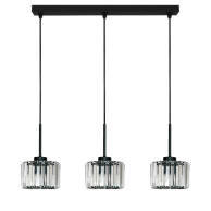LAMPA SUFITOWA WISZĄCA CZARNA KLOSZ SZKLANY OMENA 14-954