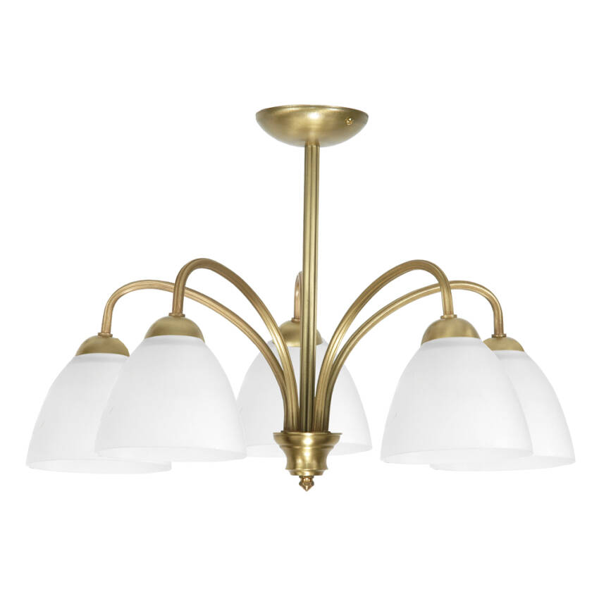 LAMPA WISZĄCA ŻYRANDOL,SUFITOWA,ŻYRANDOL KLOSZ BIAŁY MARABEL 13-380