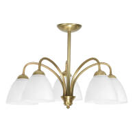 LAMPA WISZĄCA ŻYRANDOL,SUFITOWA,ŻYRANDOL KLOSZ BIAŁY MARABEL 13-380