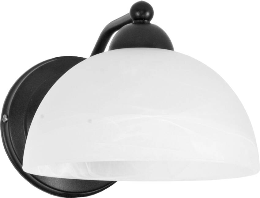 Kinkiet ścienny czarny klosz biały IVO NEGRO 12-363
