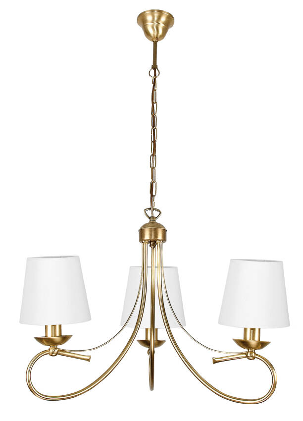 Lampa wisząca sufitowa mosiądzowana patynowana AIDA II 7-522