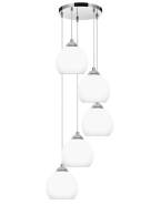 Lampa wisząca sufitowa chrom klosz biały OLEX 13-680
