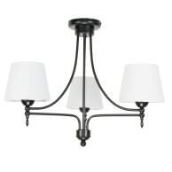 Lampa wisząca sufitowa biała abażur czarny ARTURO NEGRO 11-992