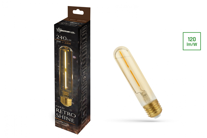 ŻARÓWKA LED T30 E27 2W 240 lm CIEPŁA RETROSHINE 
