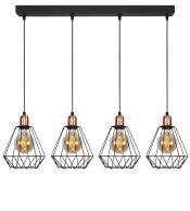 Lampa wisząca sufitowa industrialna loft czarna TARIS 14-501